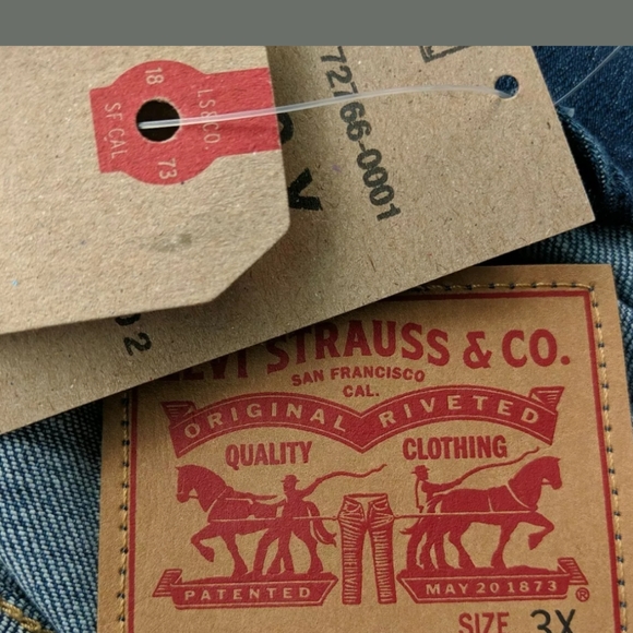 Levi's Classic Cropped Tucker Denim Jacket 3x XXXL - Picture 8 of 8